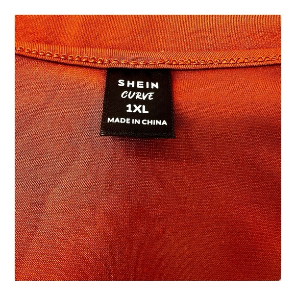 SHEIN Plus Sized Solid Rust Bodycon Midi Tank Dress Square Neckline Size 1XL - Picture 8 of 10